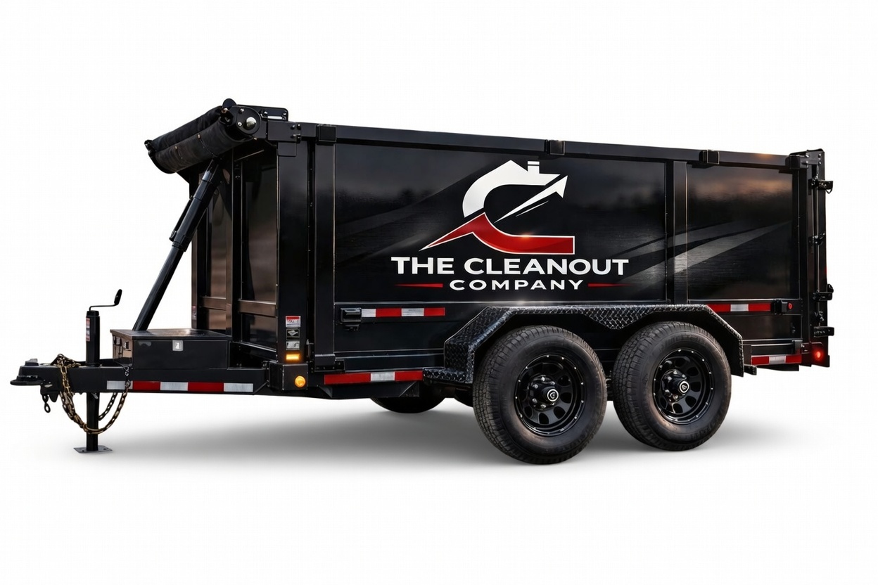 The Cleanout Company professional junk removal trailer serving Madison WI and Dane County